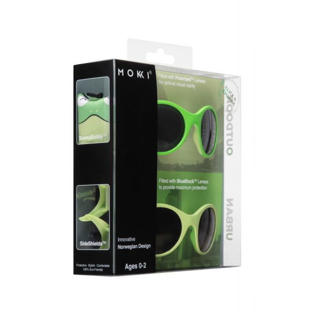 Set 2 ochelari copii Click & Change, verde, 0-2 ani, Mokki JEMmokki-MO8004