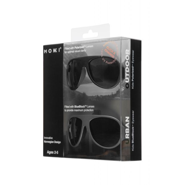 Set de 2 ochelari copii Click & Change, negru, 2-5 ani, Mokki JEMmokki-MO8009