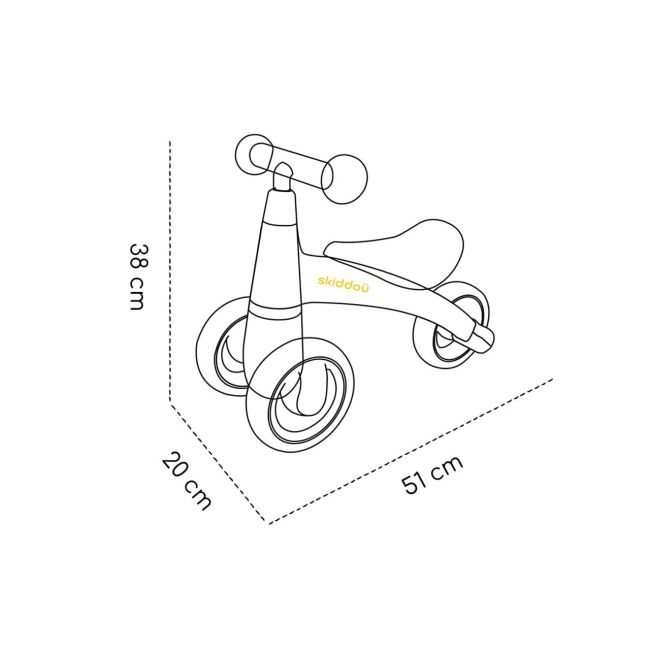 Tricicleta Berit Ride-On, Sky High, Bleu, Skiddou JEMsk_2030023