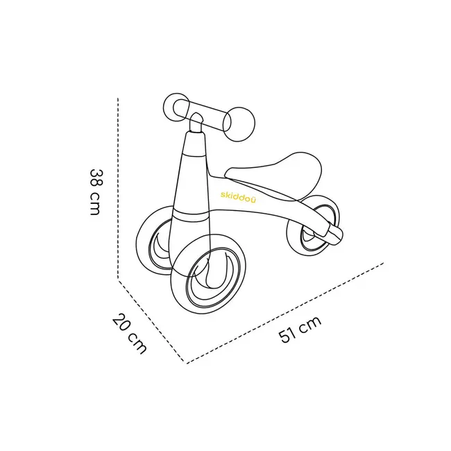 Tricicleta Berit Ride-On, Sky High, Bleu, Skiddou JEMsk_2030023