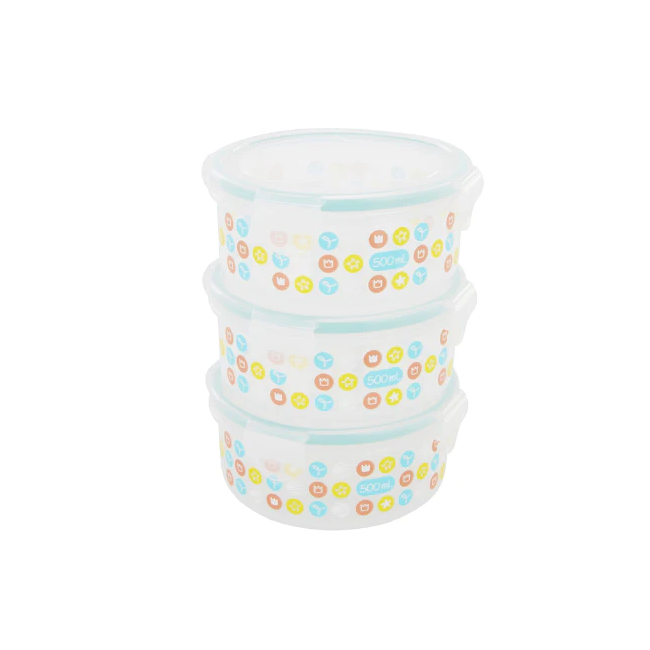 Badabulle - set 3 boluri ermetice maxi 300 ml, pentru pastrarea hranei bbbb004306