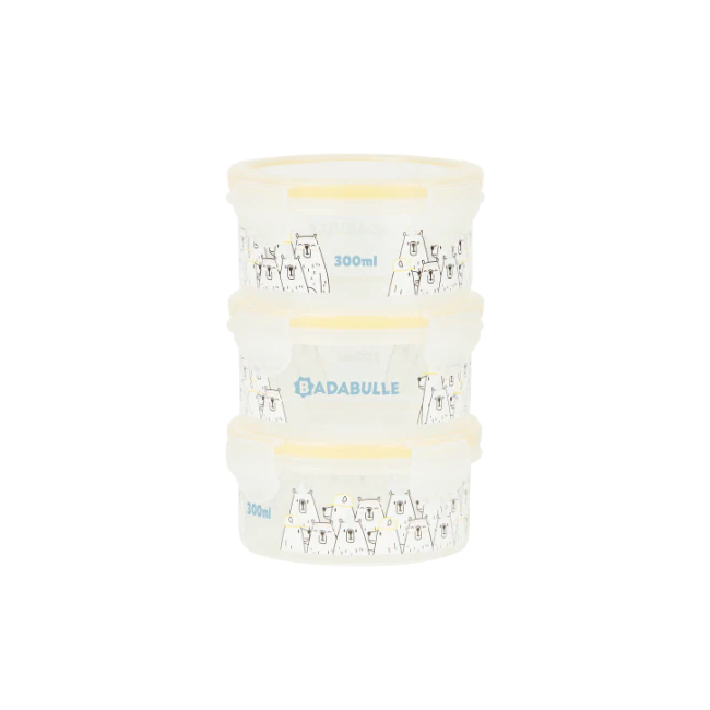 Badabulle - set 3 boluri ermetice maxi 300 ml, pentru pastrarea hranei bbbb004306