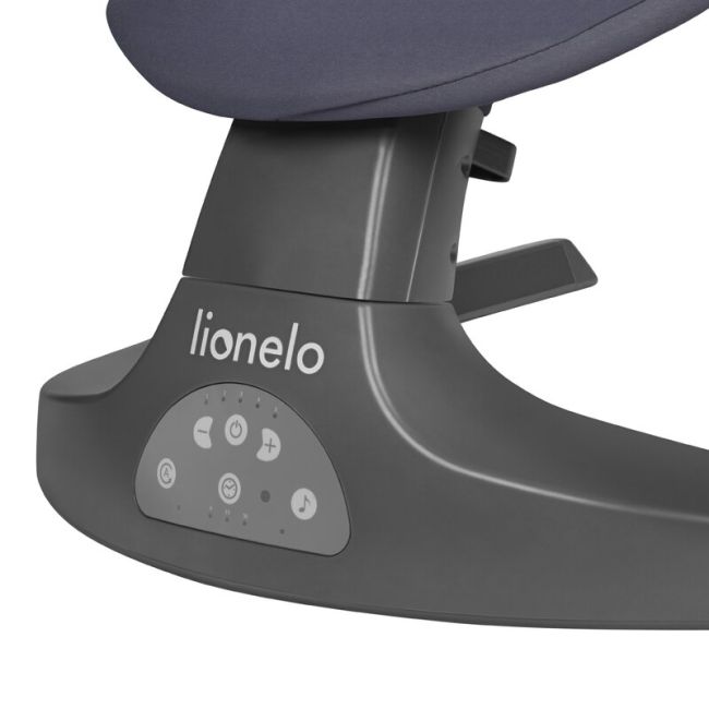 Lionelo - Balansoar si sezlong copii, Ralf, 2 in 1, Electric, Cu telecomanda si cablu USB, Cu miscare laterala de balansare si 5 niveluri diferite de viteza, Cu 12 melodii, Gri BYNLO-RALF_GREY_CONCRETE