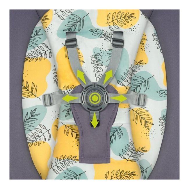 Lionelo - Balansoar si sezlong copii, Ralf, 2 in 1, Electric, Cu telecomanda si cablu USB, Cu miscare laterala de balansare si 5 niveluri diferite de viteza, Cu 12 melodii, Gri BYNLO-RALF_GREY_CONCRETE