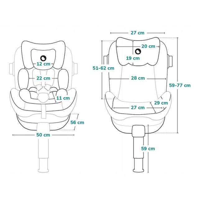 Lionelo - Scaun auto Antoon Plus, Pozitie de somn, Protectie laterala, Rotire 360 grade, 0-18 kg, Cu Isofix si picior de sustinere, Negru BYNLO-ANTOON_PLUS_BLACK_ONYX
