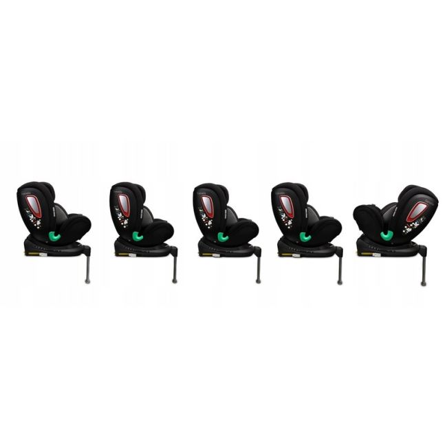 Lionelo - Scaun auto Antoon Plus, Pozitie de somn, Protectie laterala, Rotire 360 grade, 0-18 kg, Cu Isofix si picior de sustinere, Negru BYNLO-ANTOON_PLUS_BLACK_ONYX