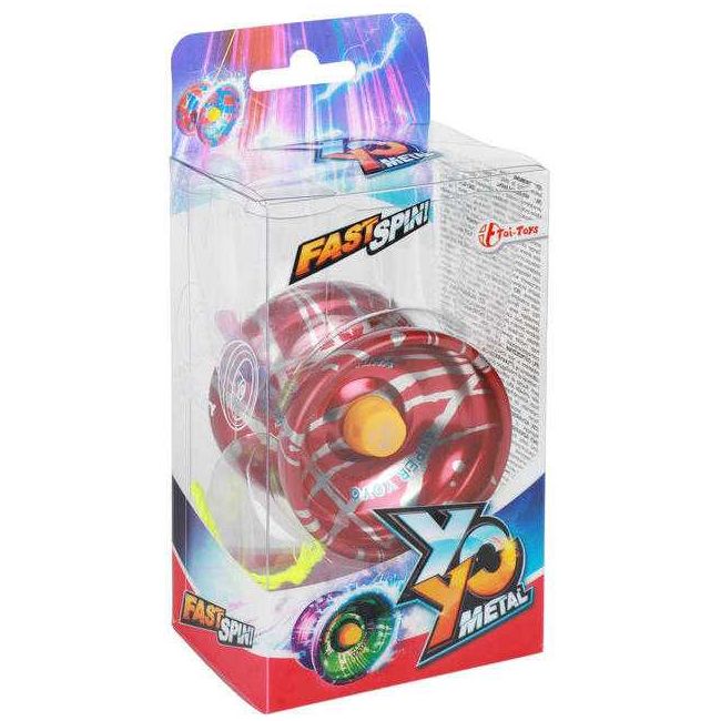 Yo-Yo metalic Flames diametru 5.5 cm Toi-Toys TT35703Z BBJTT35703Z_Rosu