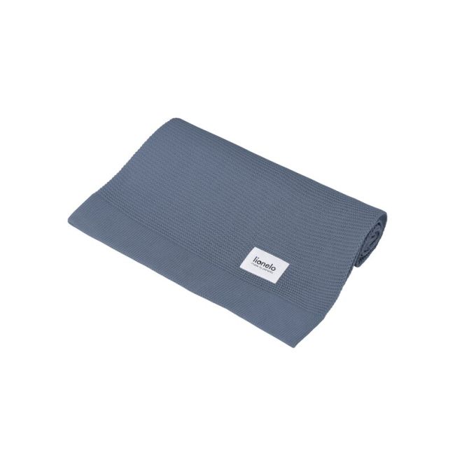 Lionelo - Paturica multifunctionala de infasat, Din bambus, 100x75 cm, Albastru BYNLO-BAMBOO_BLANKET_BLUE
