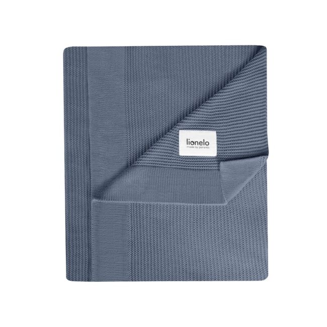 Lionelo - Paturica multifunctionala de infasat, Din bambus, 100x75 cm, Albastru BYNLO-BAMBOO_BLANKET_BLUE