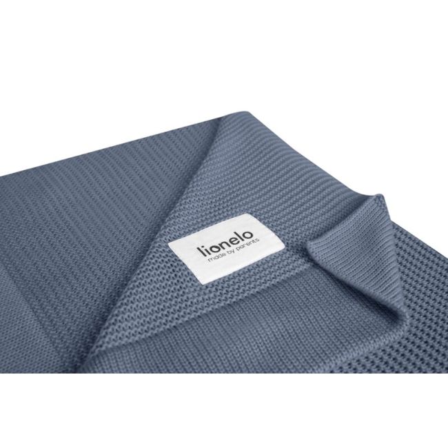 Lionelo - Paturica multifunctionala de infasat, Din bambus, 100x75 cm, Albastru BYNLO-BAMBOO_BLANKET_BLUE