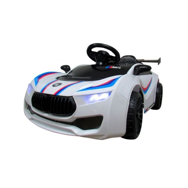 Masinuta electrica cu telecomanda cabrio b5 qd711 r-sport - alb edeediqd711alb