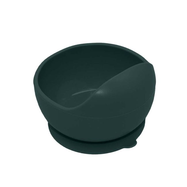Petite&Mars - Bol din silicon fara BPA, Cu ventuza, TAKE&MATCH, 6 luni+, 350 ml, Verde Inchis BYN707817