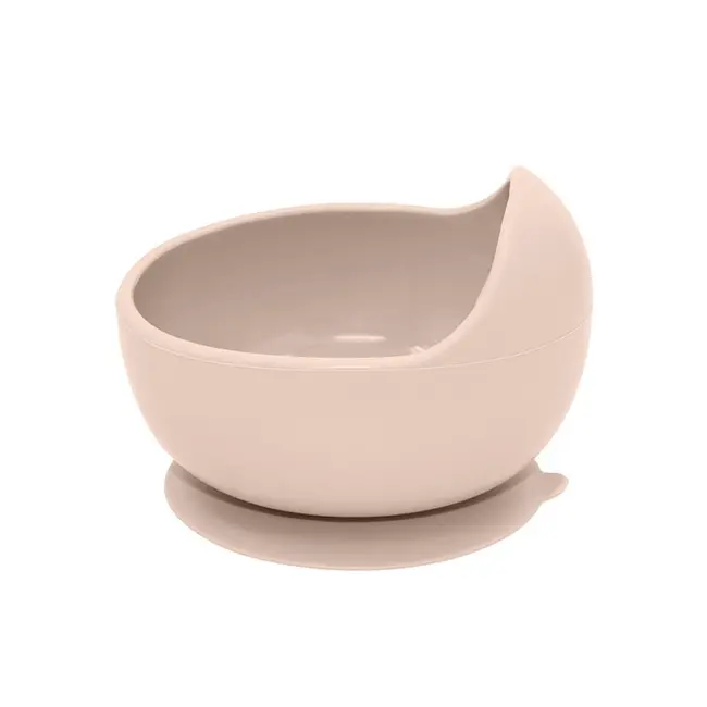 Petite&Mars - Set de hranire, Cu farfurie, Bol si tacamuri, Din silicon fara BFA, Bej BYNPachetMasaBej_1