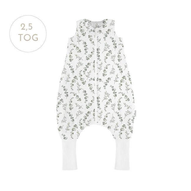 Sac De Dormit Cu Picioare, Bumbac Cu Umplutura 2.5 Tog, Tot Parcusul Anului, Eucalipt, Marimea S, 1-2 Ani - Babysteps Pjb7019