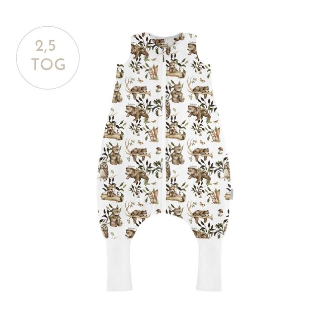 Sac De Dormit Cu Picioare, Bumbac Cu Umplutura 2.5 Tog, Tot Parcusul Anului, Happy Bear, Marimea S, 1-2 Ani - Babysteps Pjb3911