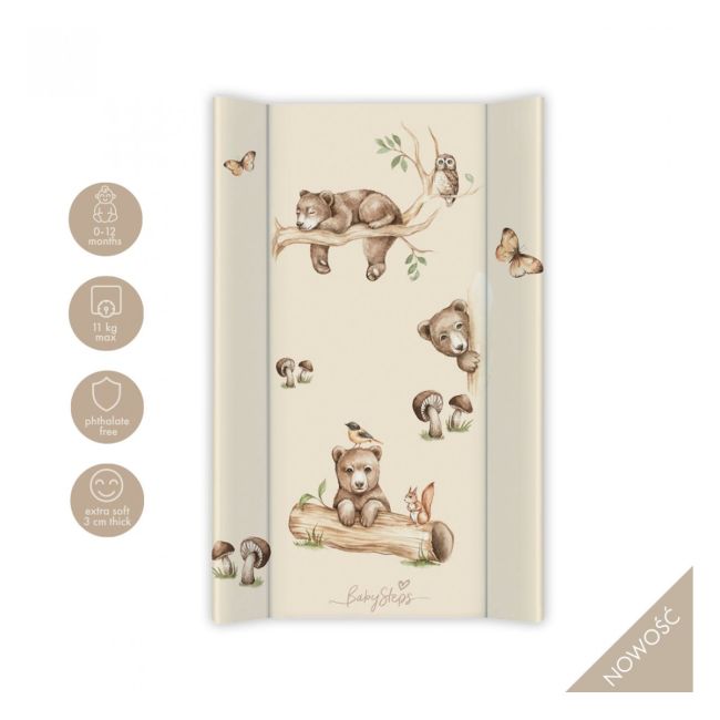 Saltea De Infasat Cu Spate Intarit Si Margini De Protectie 50x80 Cm, Happy Bear Pjb601503