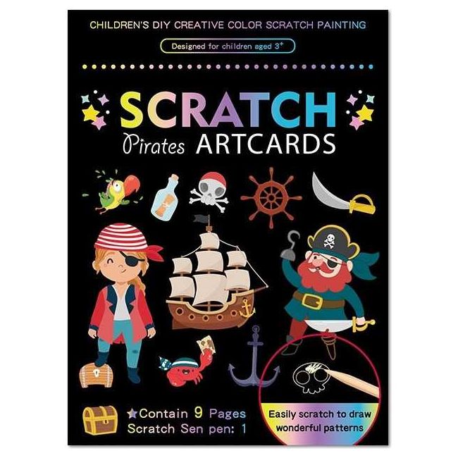Set 9 planse razuibile Scratch ArtCards Bambinice BN047 BBJBN047_Pirati