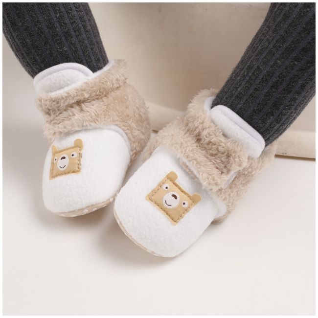 Cizmulite plusate alb cu crem pentru bebelusi - Teddy AMD27-1-sa6
