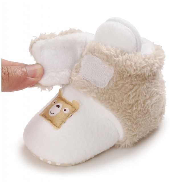 Cizmulite plusate alb cu crem pentru bebelusi - Teddy AMD27-1-sa6