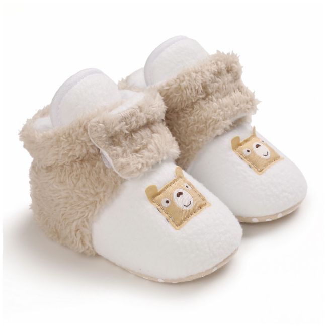 Cizmulite plusate alb cu crem pentru bebelusi - Teddy AMD27-1-sa6