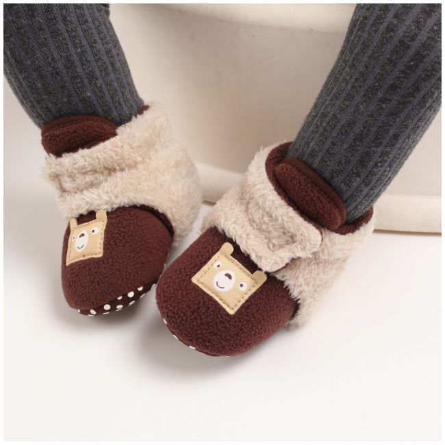Cizmulite plusate crem cu visiniu pentru bebelusi - Teddy LID27-4-p19