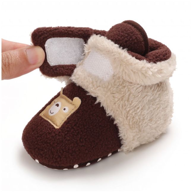 Cizmulite plusate crem cu visiniu pentru bebelusi - Teddy LID27-4-p19