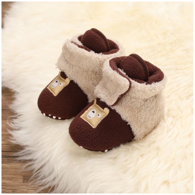 Cizmulite plusate crem cu visiniu pentru bebelusi - Teddy LID27-4-p19