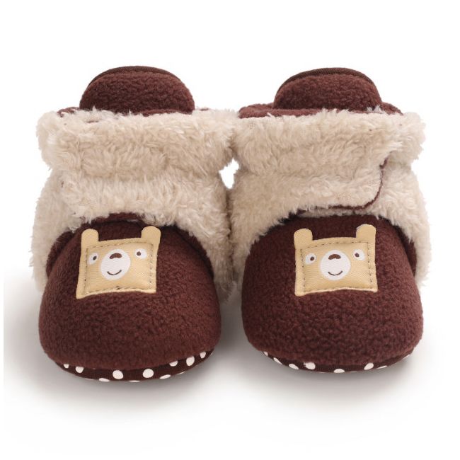 Cizmulite plusate crem cu visiniu pentru bebelusi - Teddy LID27-4-p19