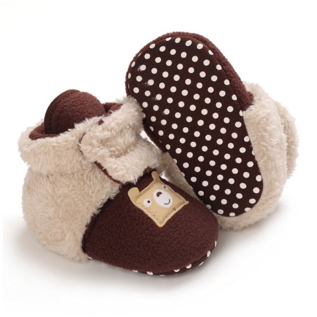 Cizmulite plusate crem cu visiniu pentru bebelusi - Teddy LID27-4-p19