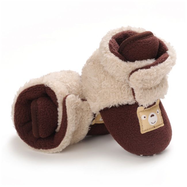 Cizmulite plusate crem cu visiniu pentru bebelusi - Teddy LID27-4-p19