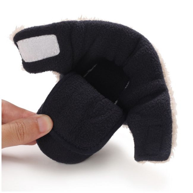 Cizmulite plusate negre cu crem pentru bebelusi - Teddy LID27-2-c6