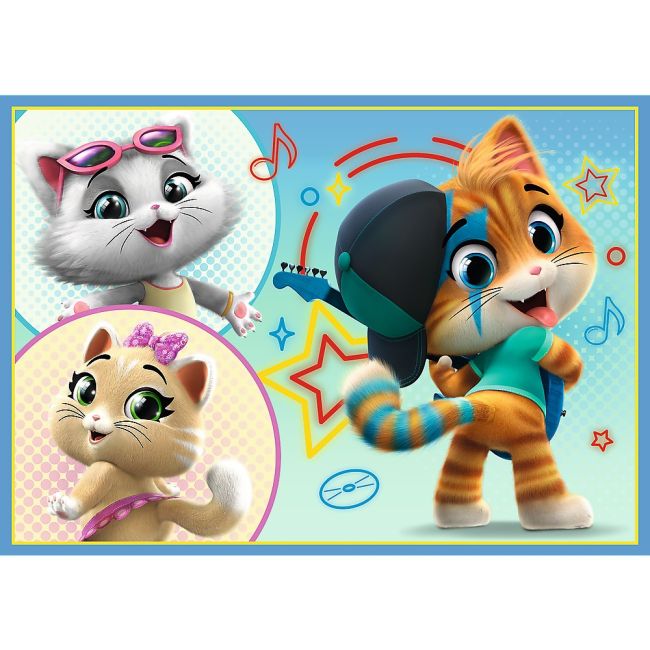 PUZZLE TREFL 44 CATS 4IN1 ECHIPA PISICILOR VIV34612
