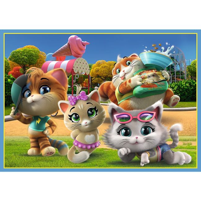 PUZZLE TREFL 44 CATS 4IN1 ECHIPA PISICILOR VIV34612