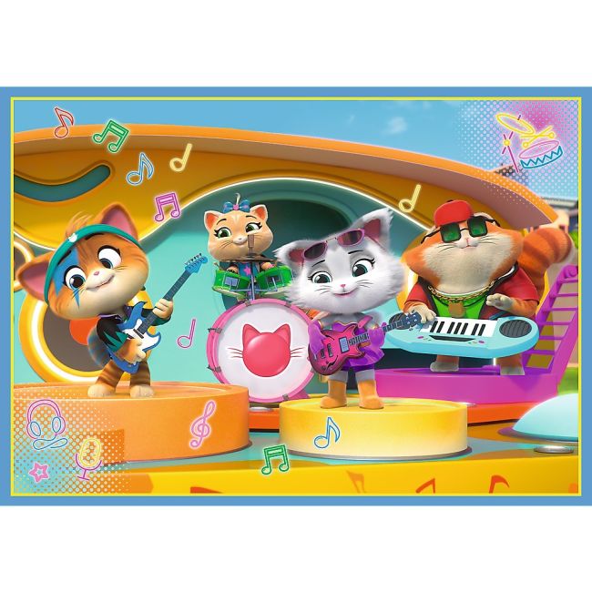 PUZZLE TREFL 44 CATS 4IN1 ECHIPA PISICILOR VIV34612