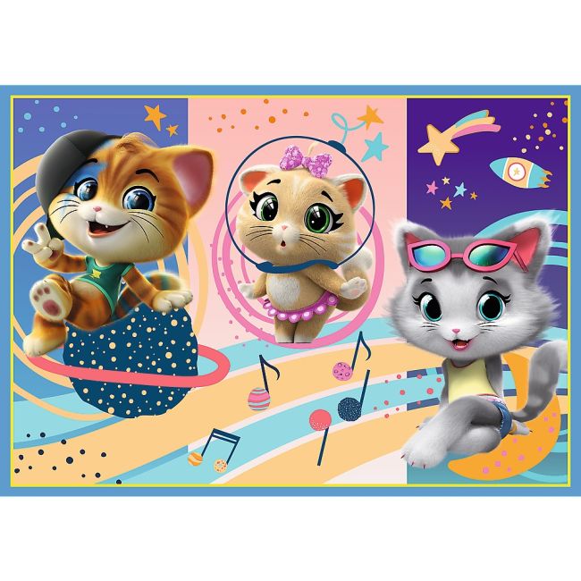 PUZZLE TREFL 44 CATS 4IN1 ECHIPA PISICILOR VIV34612