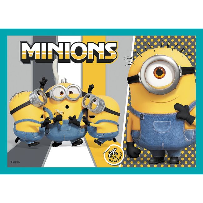 PUZZLE TREFL MINIONS 4IN1 LUMEA FERICITA A MINIONILOR VIV34339