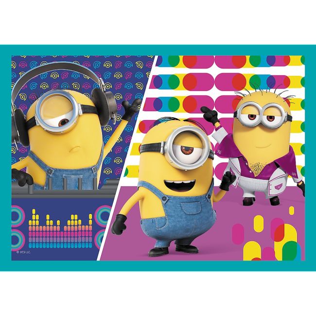 PUZZLE TREFL MINIONS 4IN1 LUMEA FERICITA A MINIONILOR VIV34339