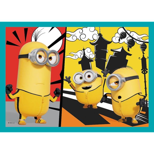 PUZZLE TREFL MINIONS 4IN1 LUMEA FERICITA A MINIONILOR VIV34339