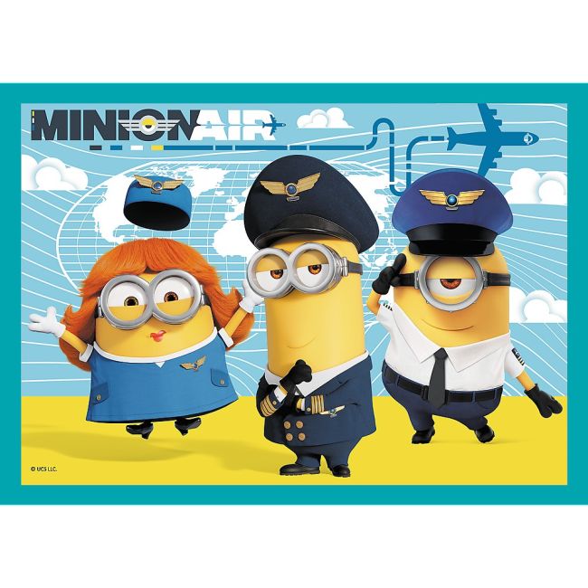 PUZZLE TREFL MINIONS 4IN1 LUMEA FERICITA A MINIONILOR VIV34339