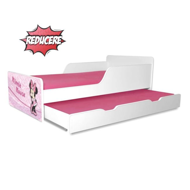 Pat Copii Dublu Creativ Minnie Pentru Fetite Cu Saltele Cu Lana Incluse - ASC-srt-min-dbl