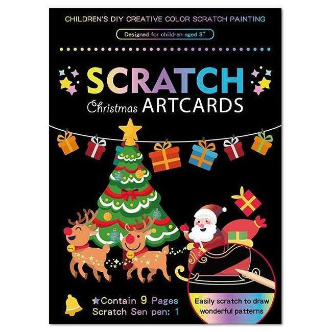 Set 9 planse razuibile Scratch ArtCards Bambinice BN047 BBJBN047_Craciun