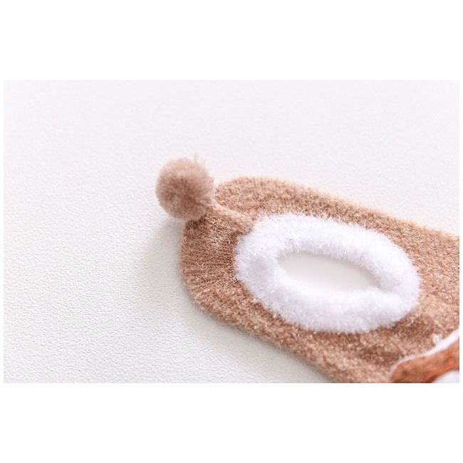 Talpici antiderapante flausate cu jucarioara aplicata ADSKK106