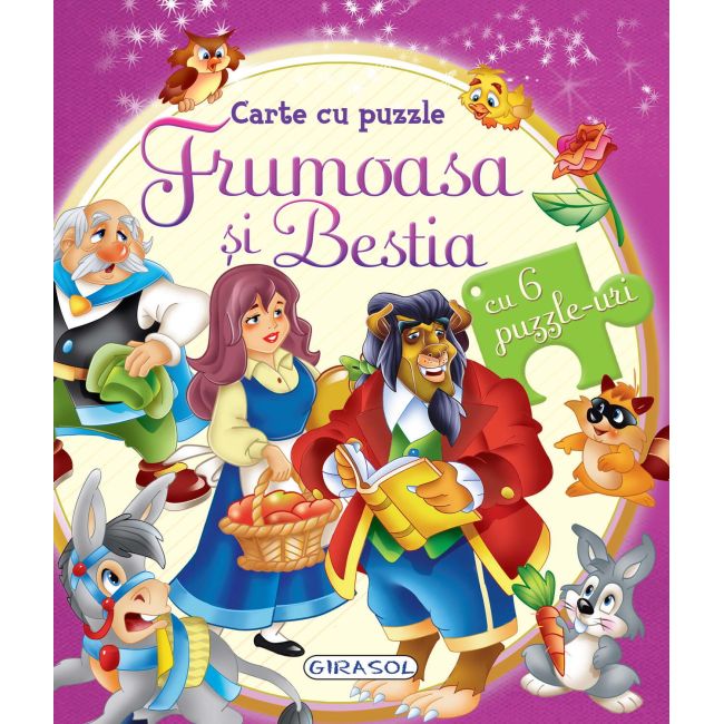 Carte cu puzzle - frumoasa si bestia
