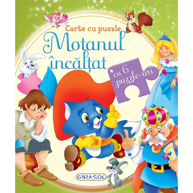 Carte cu puzzle - motanul incaltat
