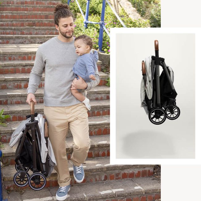 Joie - carucior ultracompact de la nastere parcel signature oyster bbbs2112aaoys000