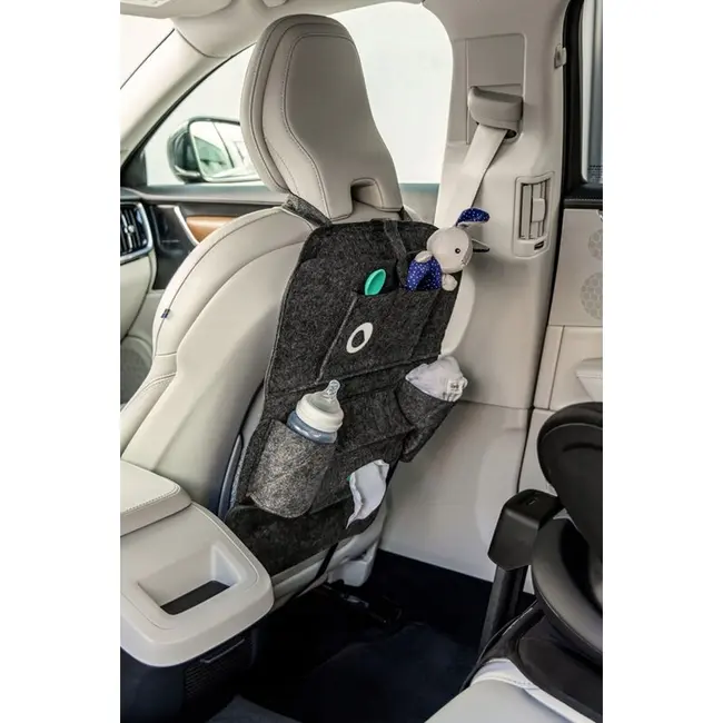 Lionelo - Organizator auto 2 in 1 si proctectie spatar auto, Cu multiple Buzunare, 70x55x40 cm, Gri BYNLO-ORGANIZER