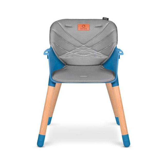Lionelo - Scaun de masa din fag Koen, 2 in 1, Transformabil, Sustine 30 kg, 6 luni+, Albastru BYNLO-KOEN_BLUE_SKY