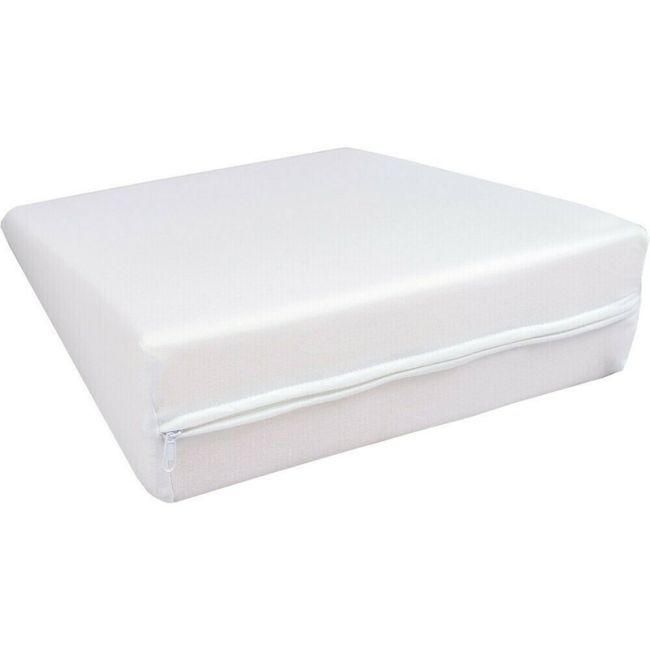 Perna inclinata, antireflux, Cu husa din bumbac, 60 x 37 x 1,5-10 cm, Bubaba, Alba BYN5900