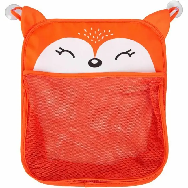 Saculet pentru jucariile de baie, Fox, Cu sistem de prindere cu ventuze, Dimensiune 32x38 cm, FreeON BYN47092