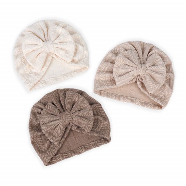 Caciulita tip turban cu model din tesatura (marime disponibila: 6-9 luni (marimea 19 incaltaminte), culoare: maro) mdmz071-ct11.6-9 luni (marimea 19 incaltaminte)-maro